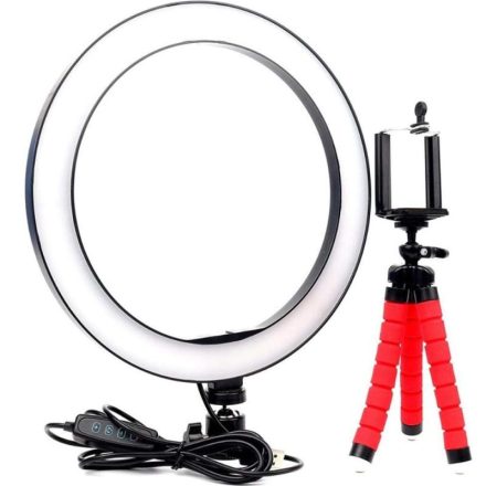 MakeUp&Liven LED Ringlight Állvánnyal (25cm)