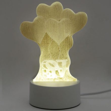 DreamLED Dekoratív LED Lámpa, 3D Szív Alakú Léggömbök