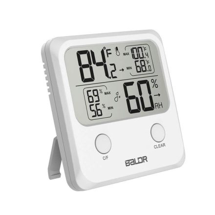 BALDR B0335TH Digitális Hő- és Páratartalom Mérő – Szobai Hőmérő Higrométer Kijelzővel