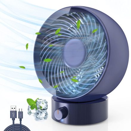 Gifort Mini USB-s Asztali Ventilátor – Hordozható, Csendes, Állítható Dőlésszögű