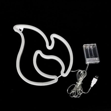 Wanxing USB Töltésű LED Dekorációs Lámpa, Tűz Formájú Neon Világítás 31x23cm