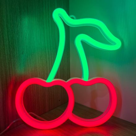 Wanxing LED Dekorációs Lámpa Cseresznye Neon Világítás 20x18cm