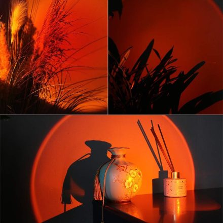 LED Projektor Naplemente Vetítéssel (Piros)