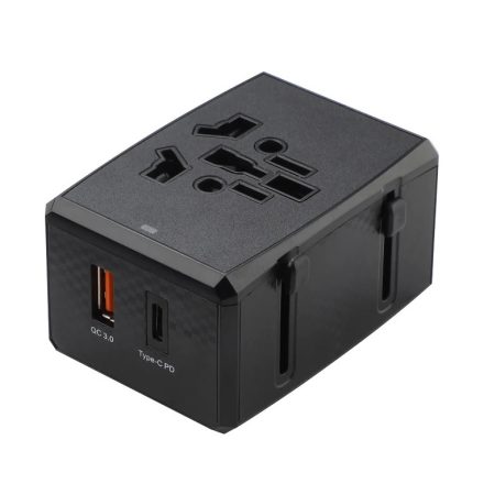 Globális Univerzális Utazó Adapter, USB Töltőadapter 2 Portos