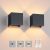 Klighten Modern LED Fali Lámpa (10 x 10 x 10 cm) 2db  - Fekete