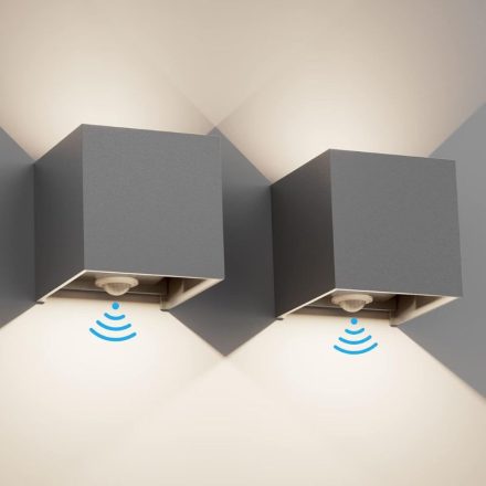 Klighten 12W 2db-os LED fali lámpa (10 x 10 x 10 cm) 2db - Szürke
