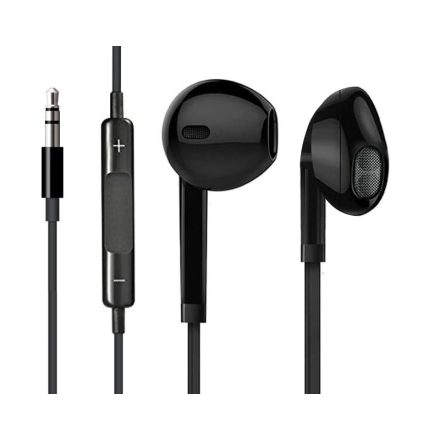 Trendi Vezetékes Fülhallgató 3.5mm Jack Csatlakozóval 2db Fekete
