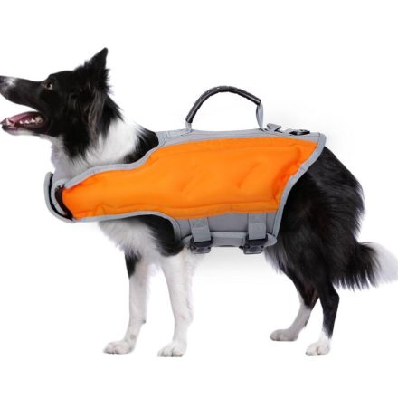 Ownpets Felfújható Kutya Mentőmellény, XL - Narancssárga - Szürke