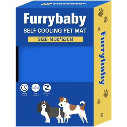 Furrybaby M-es Hűtőmatrac Kedvenceknek – 50×65 cm, Kék