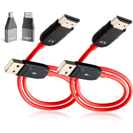 LXJTHT Vezeték Nélküli HDMI Adapter, 50 m Hatótávval, Full HD 1080P Felbontással, Piros