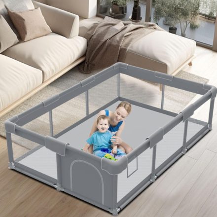 Tenckat Babajátszókeret – 125×125×68 cm, Légáteresztő Hálófal, Stabil Kialakítással